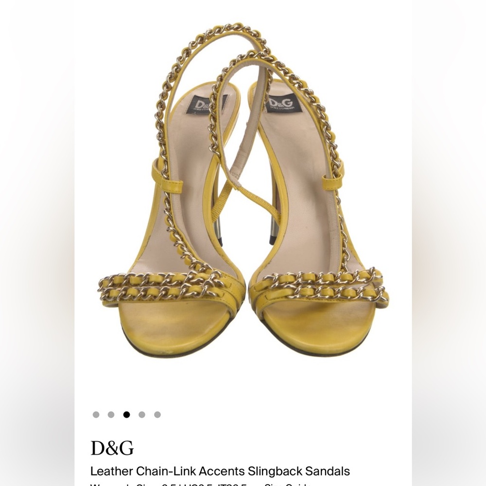 Golden Yellow D&G Sling-Back Sandals 👡✨
